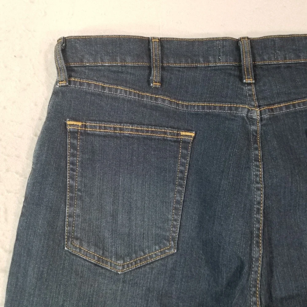 Wrangler jeans men's 38x30 regular fit flex denim pants dark wash